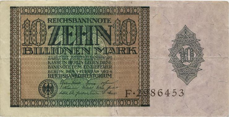 R.134: 10 Billionen Mark 1924 F (3) 