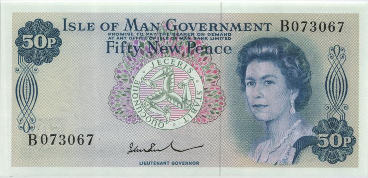 Insel Man / Isle of Man P.28c 50 New Pence (1979) B (1) 