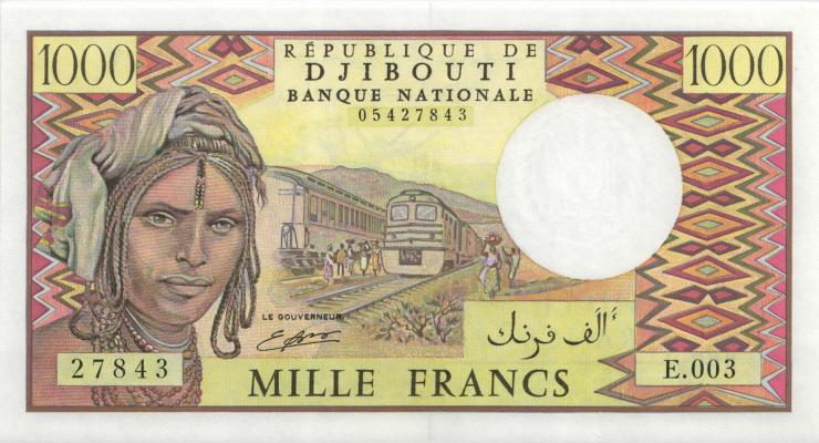 Djibouti P.37d 1000 Francs (1991) (1) 