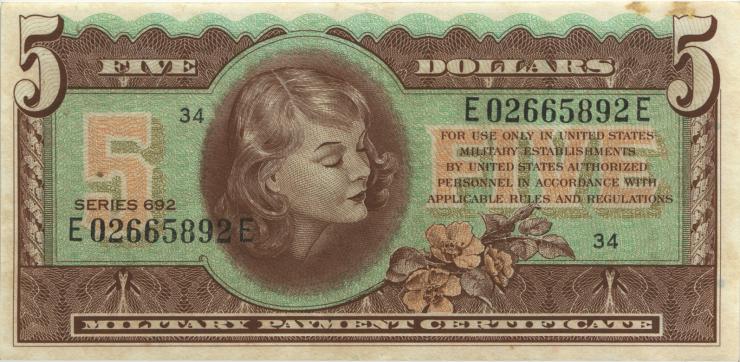 USA / United States P.M96 5 Dollars (1970) (2) 