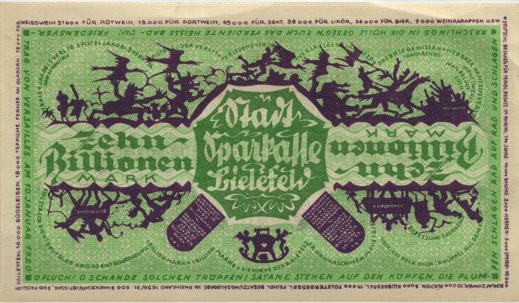 Bielefeld GP.44P 10 Billionen Mark 1922 Papier (1/1-) 