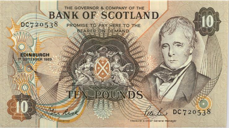 Schottland / Scotland P.113c 10 Pounds 1989 (1) 