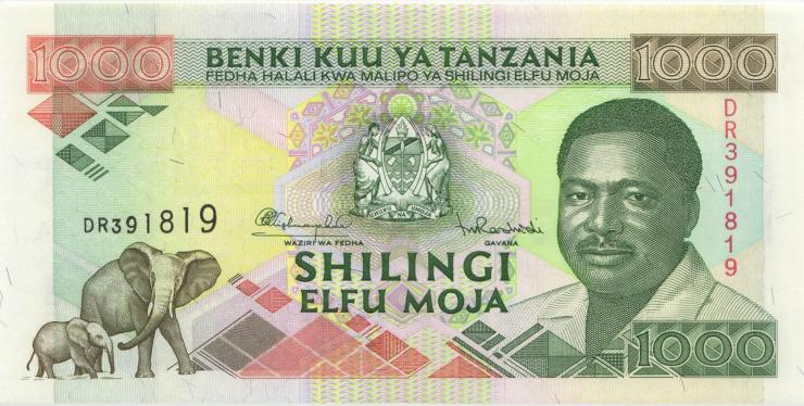 Tansania / Tanzania P.27b 1000 Shillings (1993) (1) 