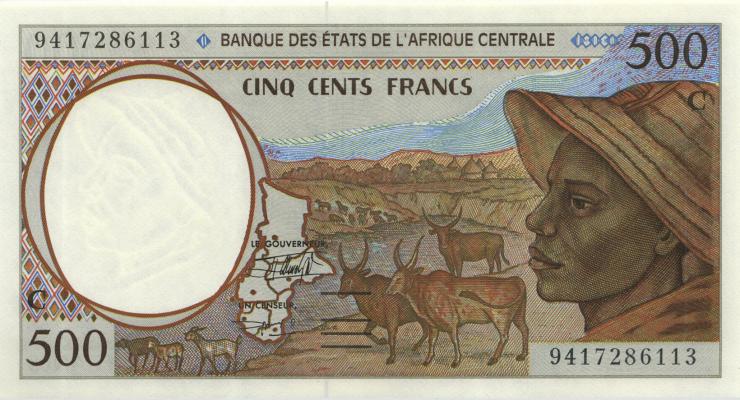 Zentral-Afrikanische-Staaten / Central African States P.101Cb 500 Francs 1994 (1) 