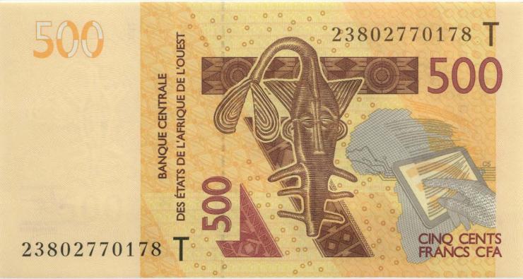 West-Afr.Staaten/West African States P.819TL 500 Francs 2019 (1) 