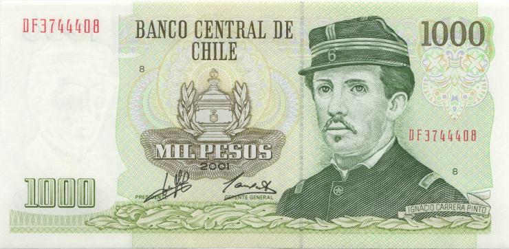Chile P.154f 1000 Escudos 2001 (1) 