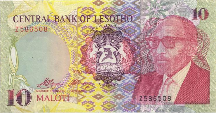 Lesotho P.11r 10 Maloti 1990 Z replacement (1) 