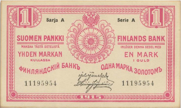 Finnland / Finland P.016b 1 Markkaa 1915 A (1) 