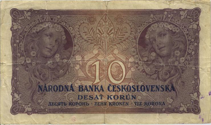 Tschechoslowakei / Czechoslovakia P.020a 10 Kronen 1927 (4) 