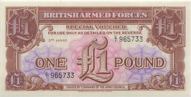 Großbritannien / Great Britain P.M29 1 Pounds (1958) (1) 