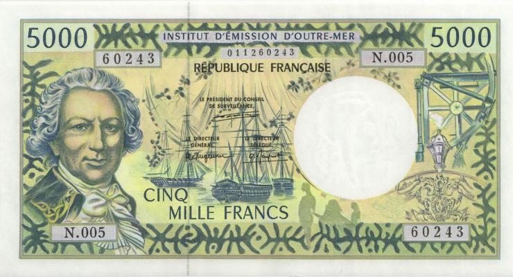 Frz. Pazifik Terr. / Fr. Pacific Terr. P.03a 5000 Francs (1996) (1) 