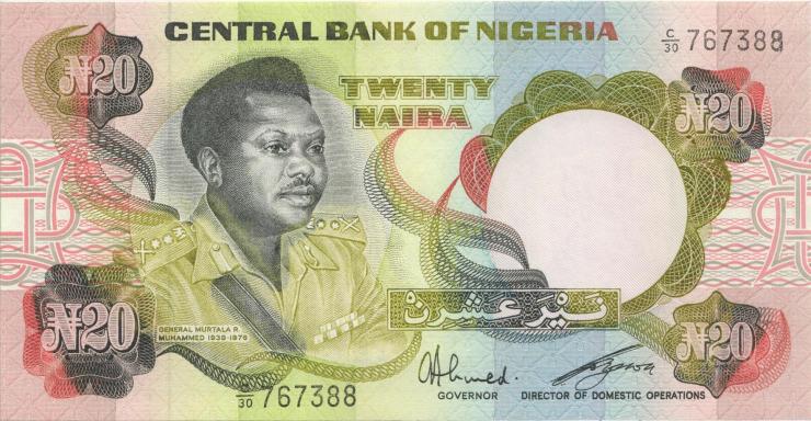 Nigeria P.18e 20 Naira (0.J.) (1) 