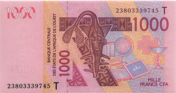 West-Afr.Staaten/West African States P.815Tw 1000 Francs 2023 (1) 