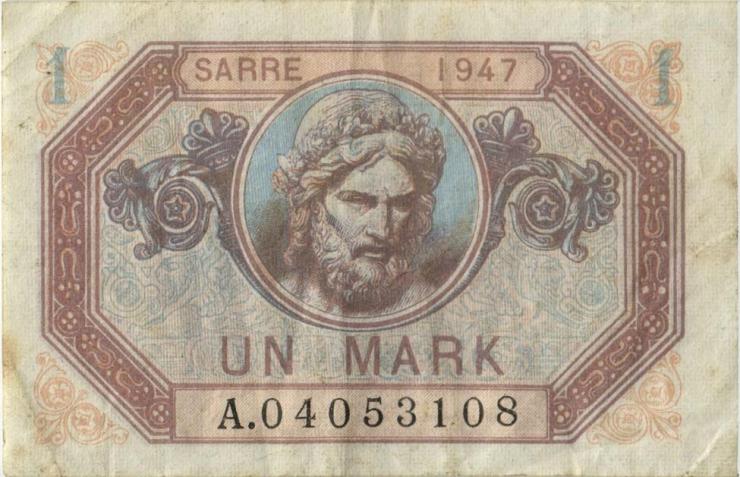 R.867: Saarland 1 Mark 1947 (3) 