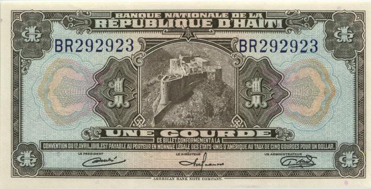 Haiti P.185 1 Gourde 1919 (1) 