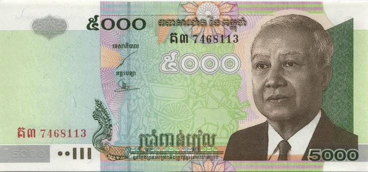 Kambodscha / Cambodia P.55c 5.000 Riels 2004 (1) 