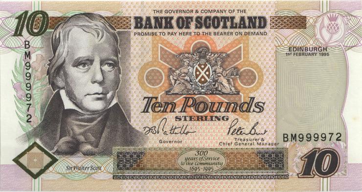 Schottland / Scotland P.120a 10 Pound Sterling 1995 BM 999972 (1) 