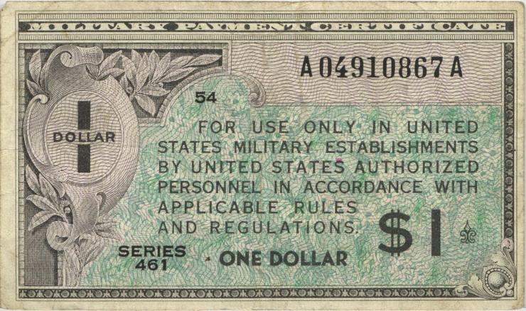 USA / United States P.M05 1 Dollar (1946) Serie 461 (3) 