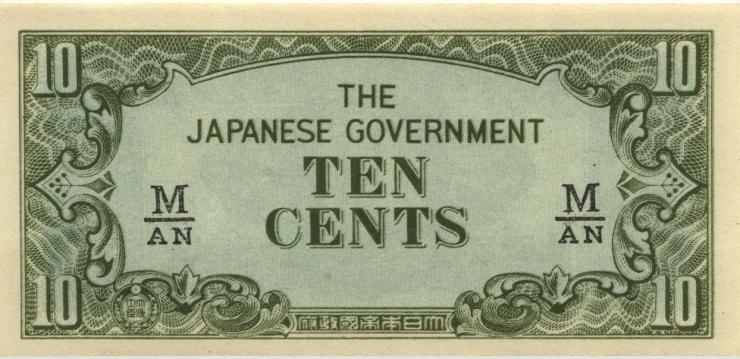Malaya-Jap.Besetzung P.M 03b 10 Cents (1942) (1) 