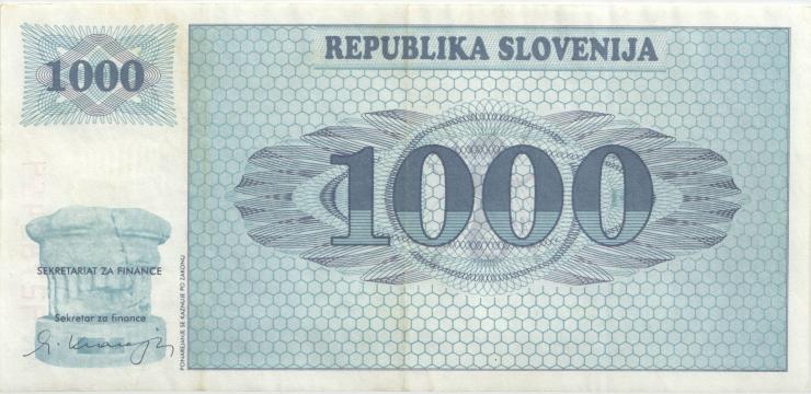 Slowenien / Slovenia P.09a 1000 Tolarjew 1991 (3) 