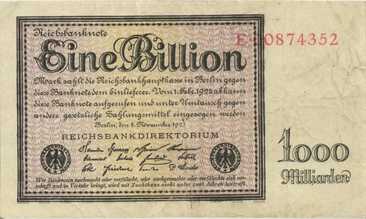 R.131a: 1 Billion Mark 1923 Reichsdruck (3) 