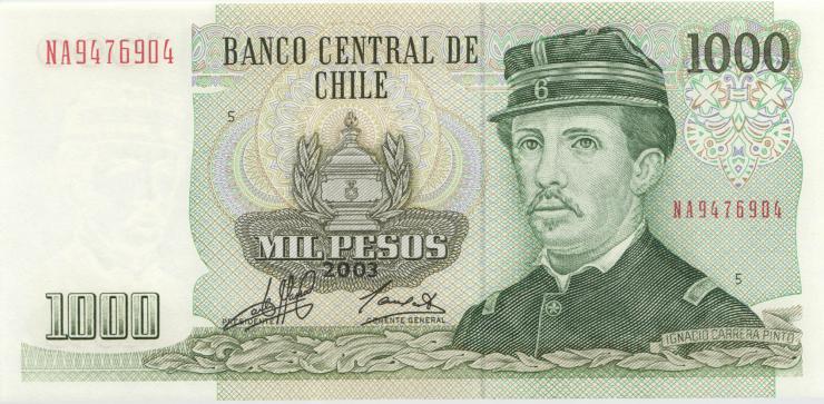 Chile P.154f 1000 Escudos 2003 (1) 