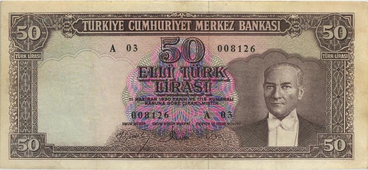 Türkei / Turkey P.166 100 Lira 1930 (3) 