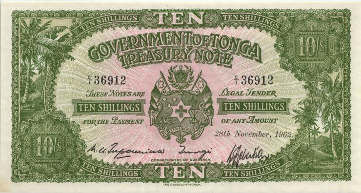 Tonga P.10d 10 Shillings 1962 (1) 