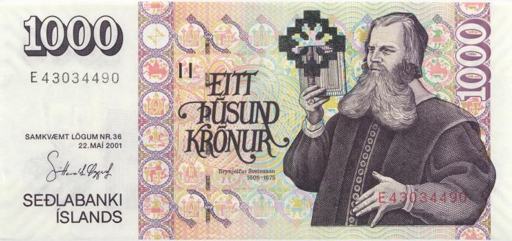 Island / Iceland P.59 1.000 Kronen 2001 U.5 (1) 
