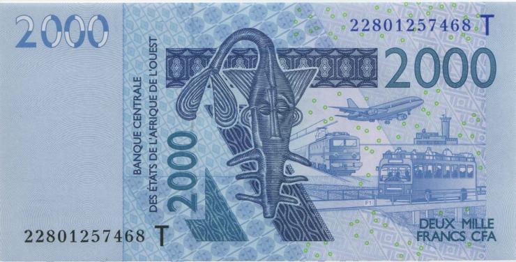 West-Afr.Staaten/West African States P.816Tw 2000 Francs 2022 (1) 