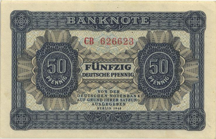 R.339b: 50 Pfennig 1948  6-stellig CB (1) 