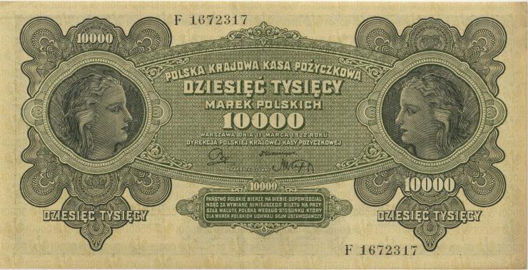Polen / Poland P.032 10.000 Mark 1922 (2) 
