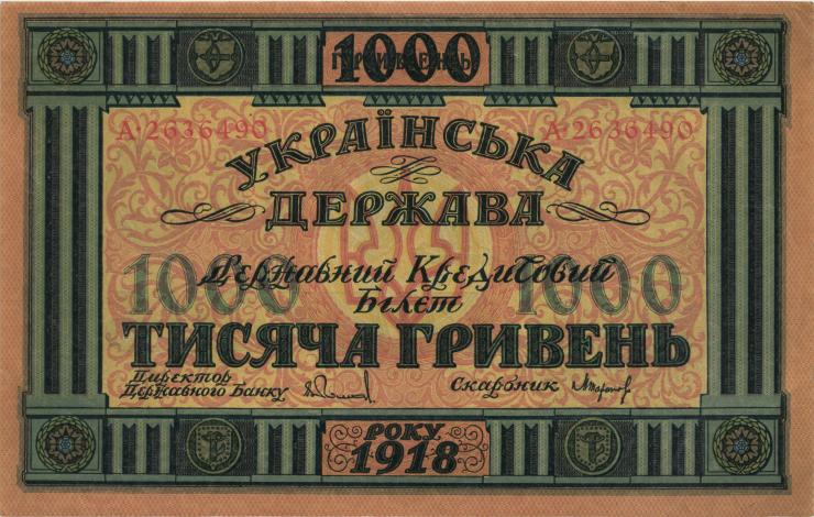 Ukraine P.024 1000 Griwen 1918 (1/1-) 