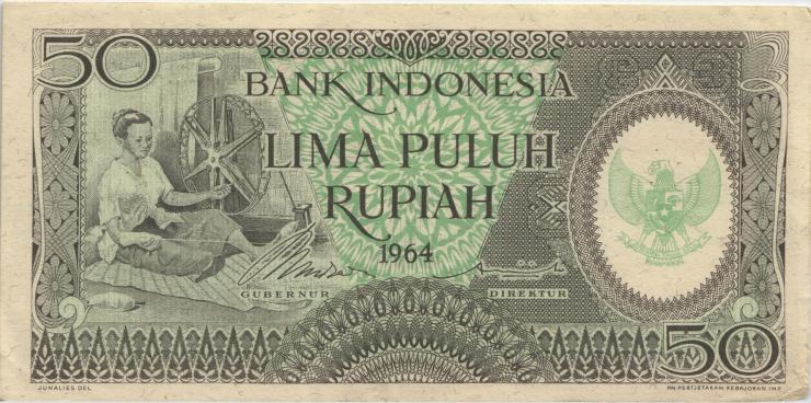 Indonesien / Indonesia P.096 50 Rupien 1964 (1/1-) 