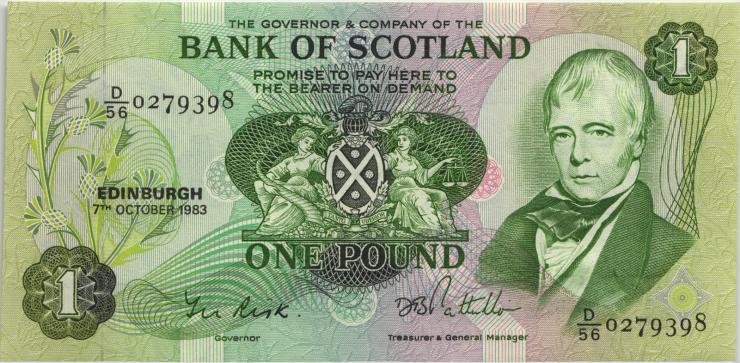 Schottland / Scotland P.111f 1 Pound 7.10.1983 (2) 