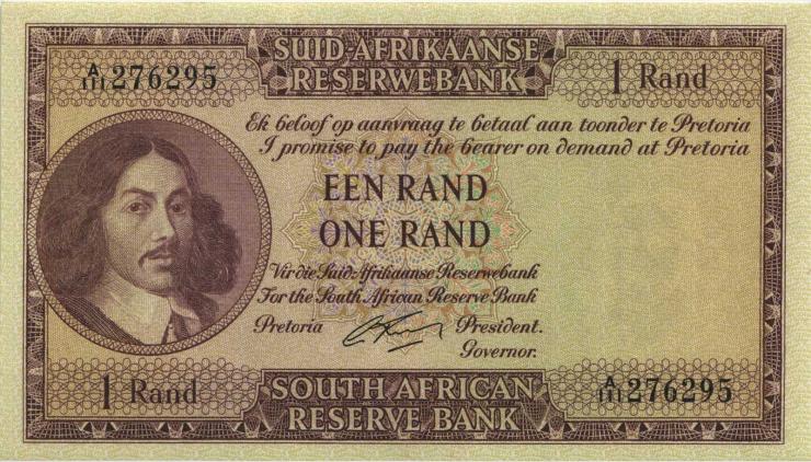Südafrika / South Africa P.103b 1 Rand (1962-65) (Afrikaans) (1-) 
