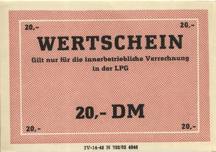L.009 LPG Wertschein 20 DM (1) 