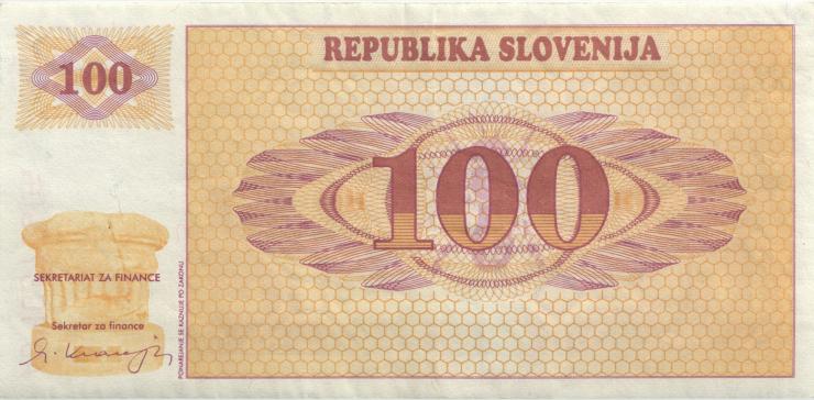 Slowenien / Slovenia P.06a 100 Tolarjew 1990 (3) 