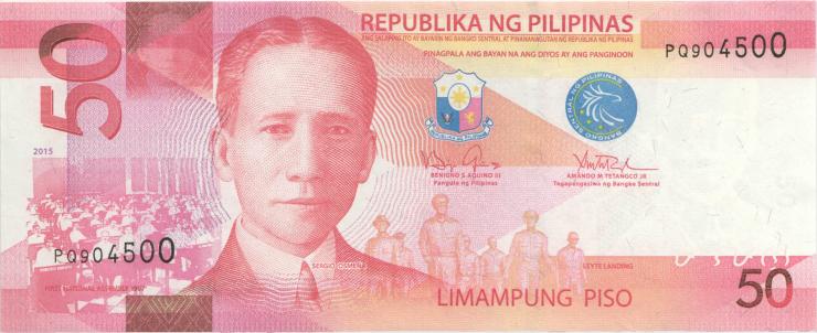 Philippinen / Philippines P.207a 50 Piso 2015 (1) 