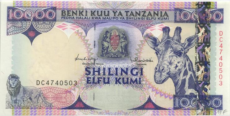 Tansania / Tanzania P.33 10.000 Shillings (1997) (1-) 