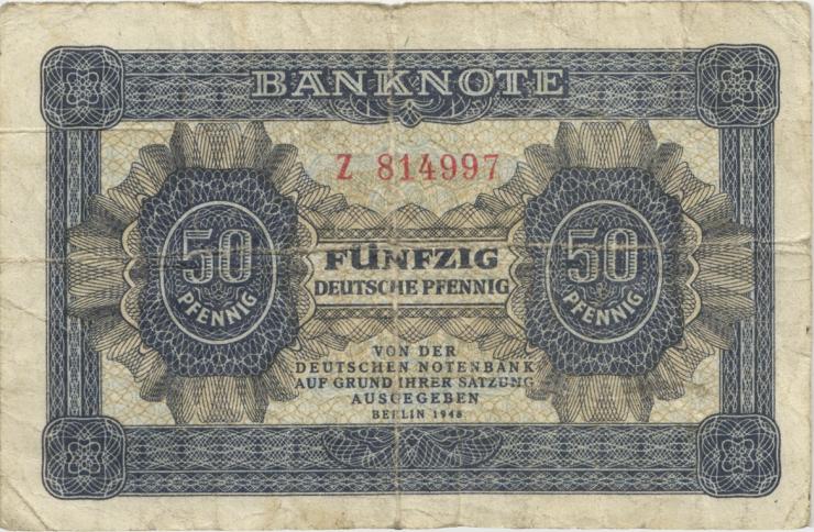R.339a: 50 Pfennig 1948  6-stellig Serie Z (4) 