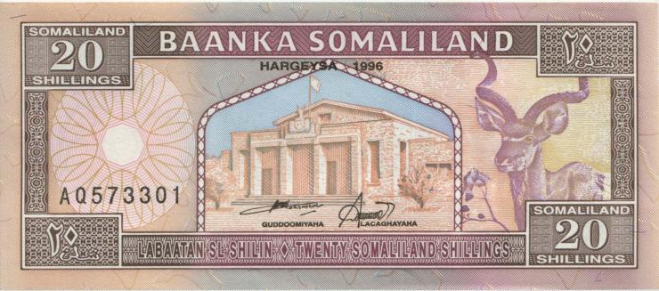 Somaliland P.03a 20 Shillings 1994 (1) 