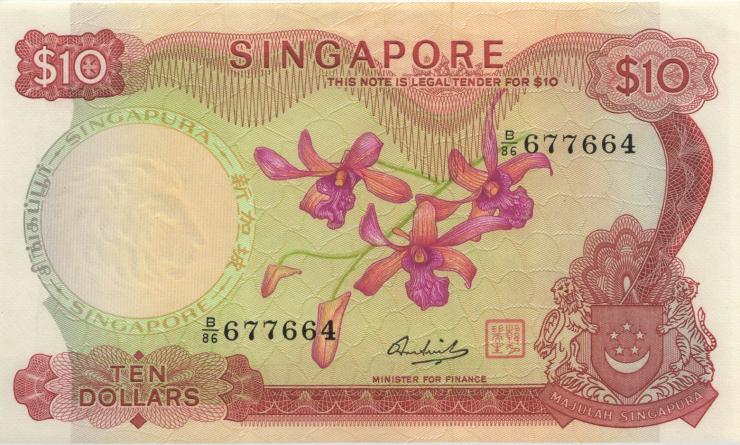 Singapur / Singapore P.03d 10 Dollars (1973) (1) 