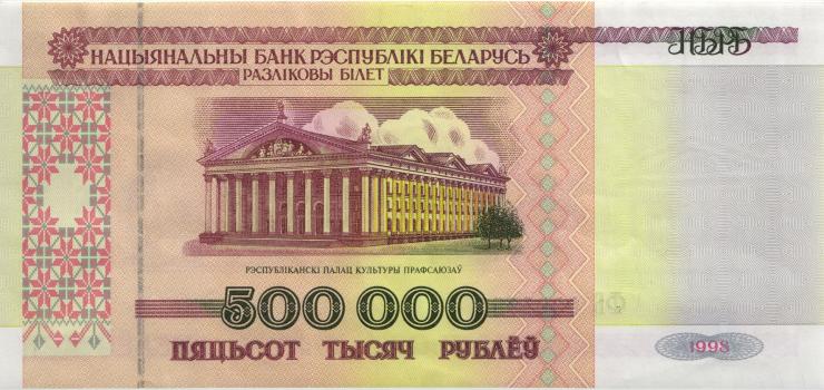 Weißrussland / Belarus P.18 500.000 Rubel 1998 (2) 