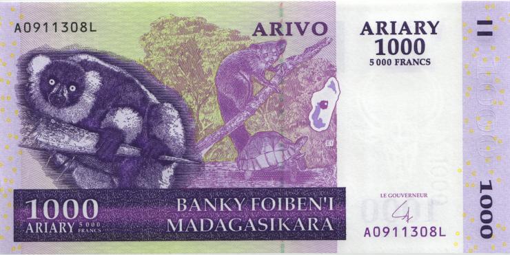 Madagaskar P.89b 1.000 Francs 2004 (1) 