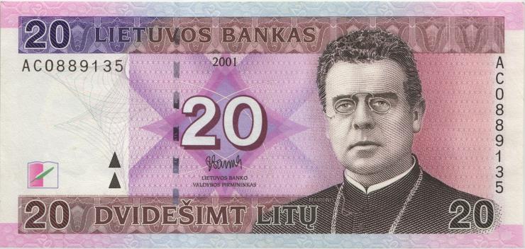 Litauen / Lithuania P.66 20 Litu 2001 (2) 
