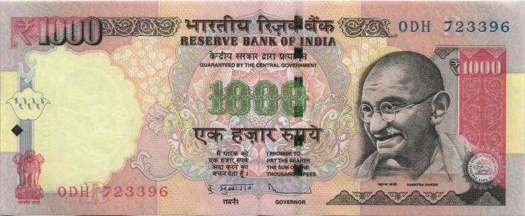 Indien / India P.107h 1000 Rupien 2013 R (2) 