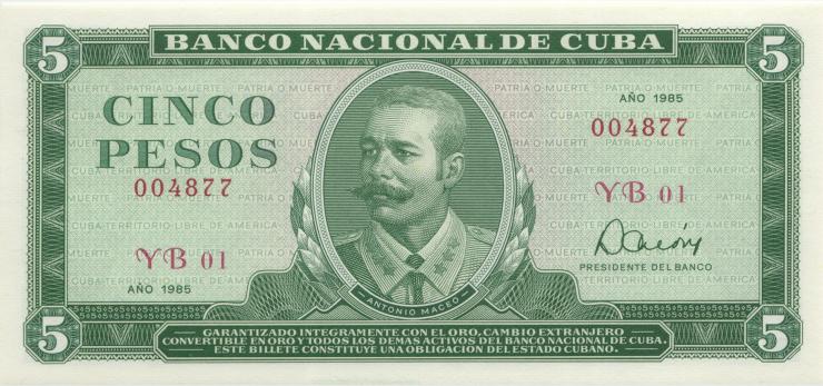 Kuba / Cuba P.103c 5 Peso 1985 (1) 