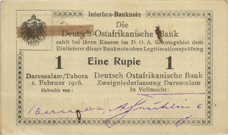 R.929g: Deutsch-Ostafrika 1 Rupie 1916 N3 (1) 