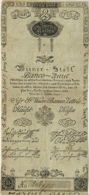 Österreich / Austria P.A030 2 Gulden 1800 (5) 